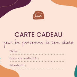 Carte cadeau montant au choix