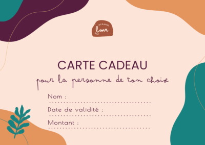 Carte cadeau montant au choix