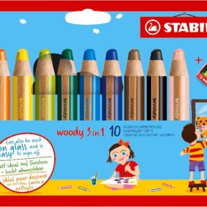 Stabilo – Woody 3 en 1 x10 + taille-crayons