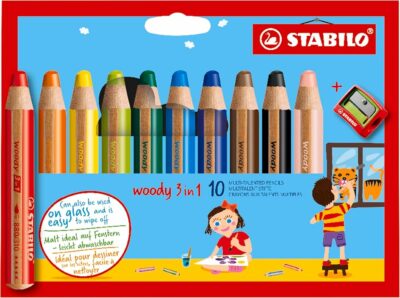 Stabilo - Woody 3 en 1 x10 + taille-crayons