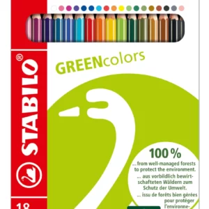 Stabilo – Etui 18 crayons Greencolors