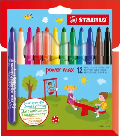 Stabilo - Feutres Power max pointe large x12
