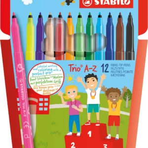 Stabilo – Feutres Trio A-Z pointe moyenne x12