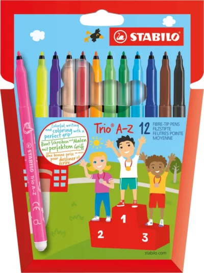 Stabilo - Feutres Trio A-Z pointe moyenne x12